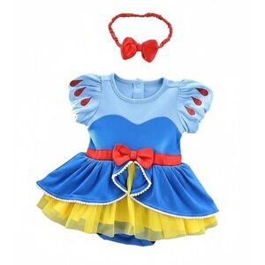 NEW Baby Girl 3-6 Months Disney Snow White Dress and Headband Set Costume